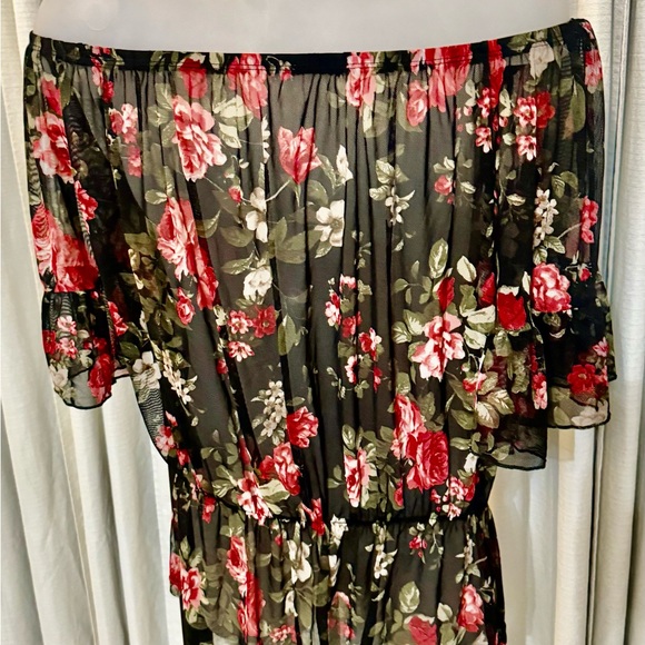 TeenBell Tops - Floral Off-Shoulder Dress
